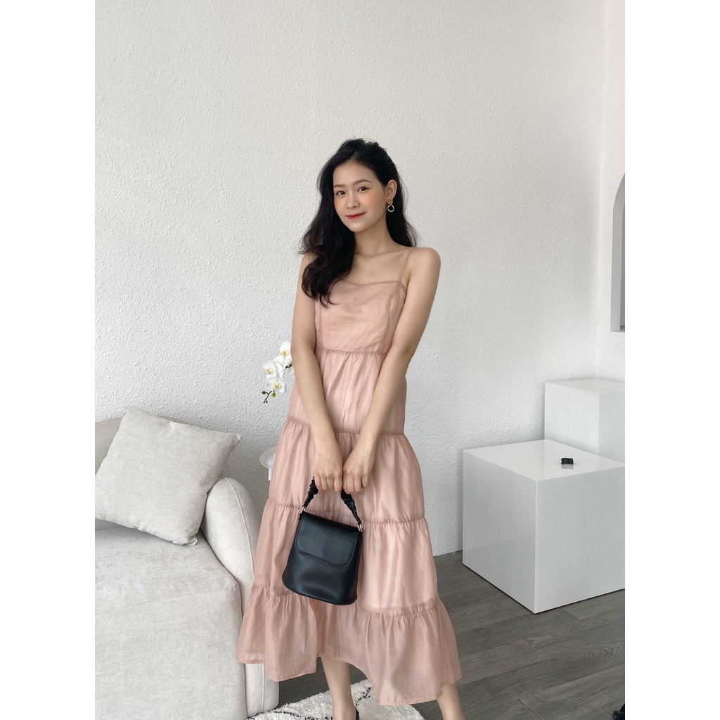 YU CHERRY | Đầm nữ hai dây nhiều tầng hai lớp Mina Cami Dress YD146