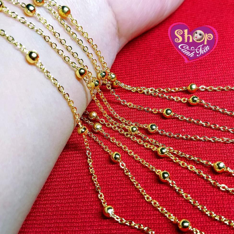Xích bi mạ Bạc, mạ Vàng làm Trang sức Vòng cổ, vòng tay rất sáng - Nguyên liệu làm handmade, trang sức cổ trang