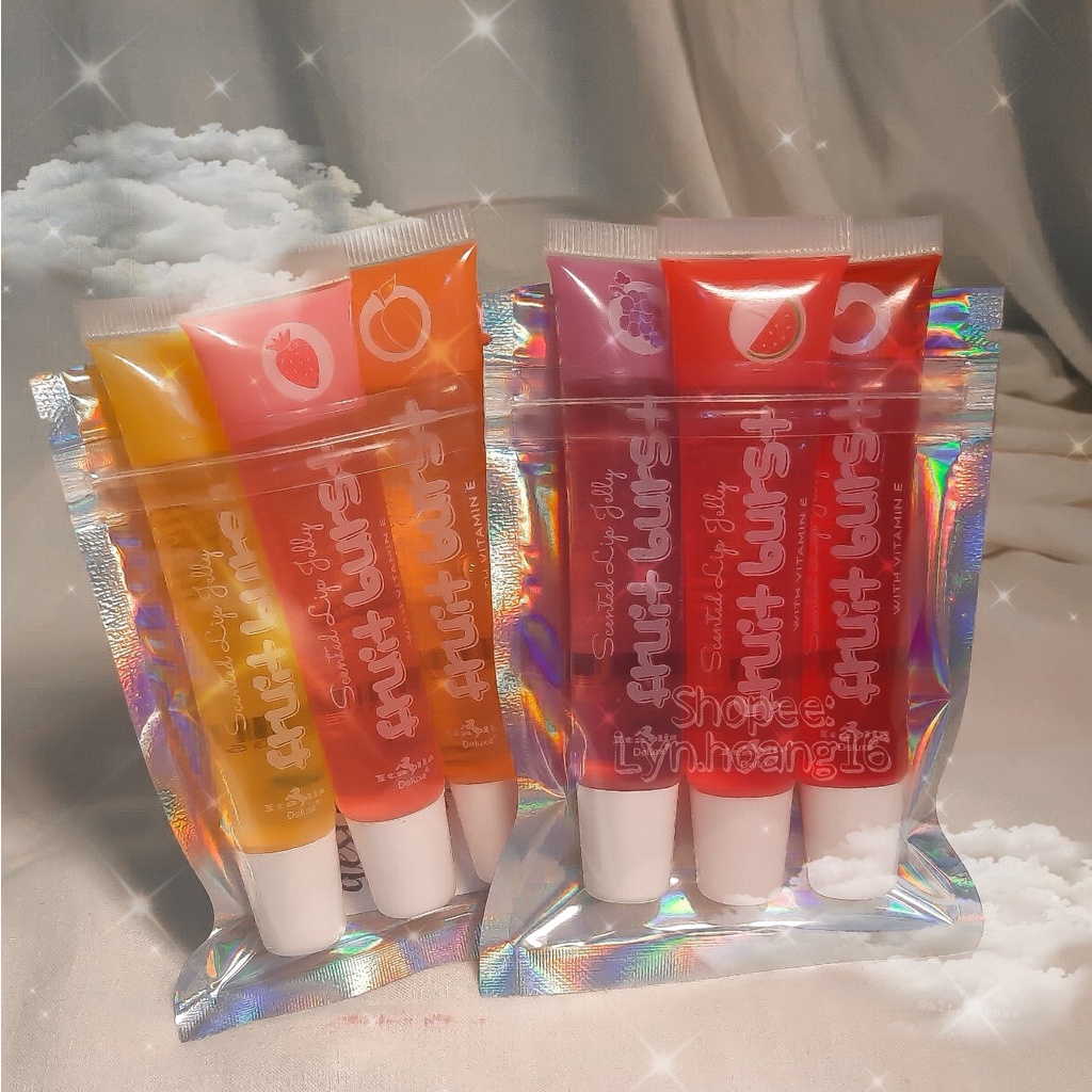 ⚡[MUA 3 TẶNG 1]⚡Son Bóng Jellies Lip Aesthetic Hương Trái Cây Nhiều Vị Cho Đôi Môi Căng Mọng Ngọt Ngào Trong