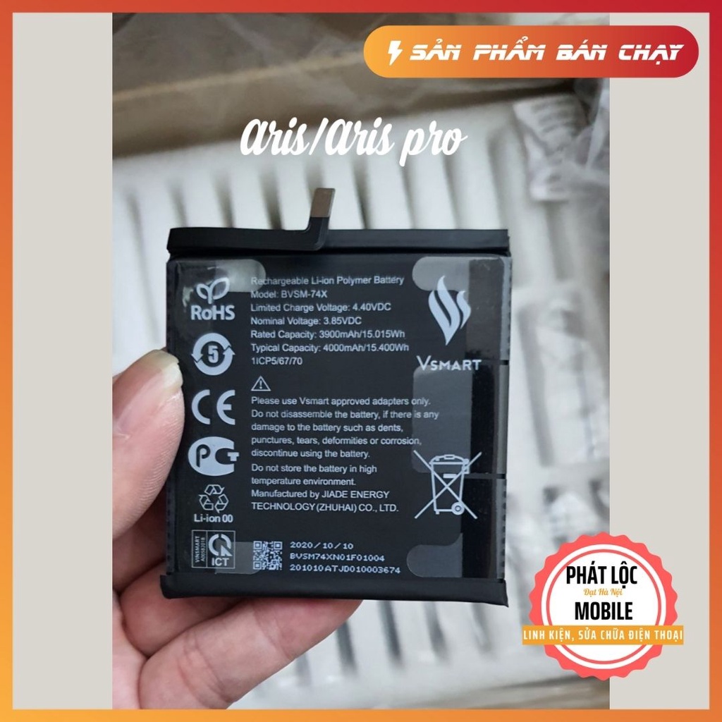 Pin Vsmart Aris/ Aris Pro zin chính hãng, dung lượng 4000mAh, BVSM 74X, Bảo hành 3 tháng