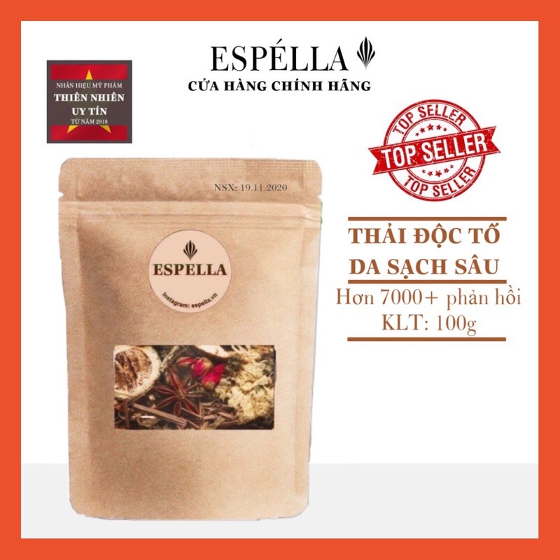 XÔNG MẶT THẢO DƯỢC THIÊN NHIÊN 100G HỖ TRỢ GIẢM MỤN ẨN HANDMADE