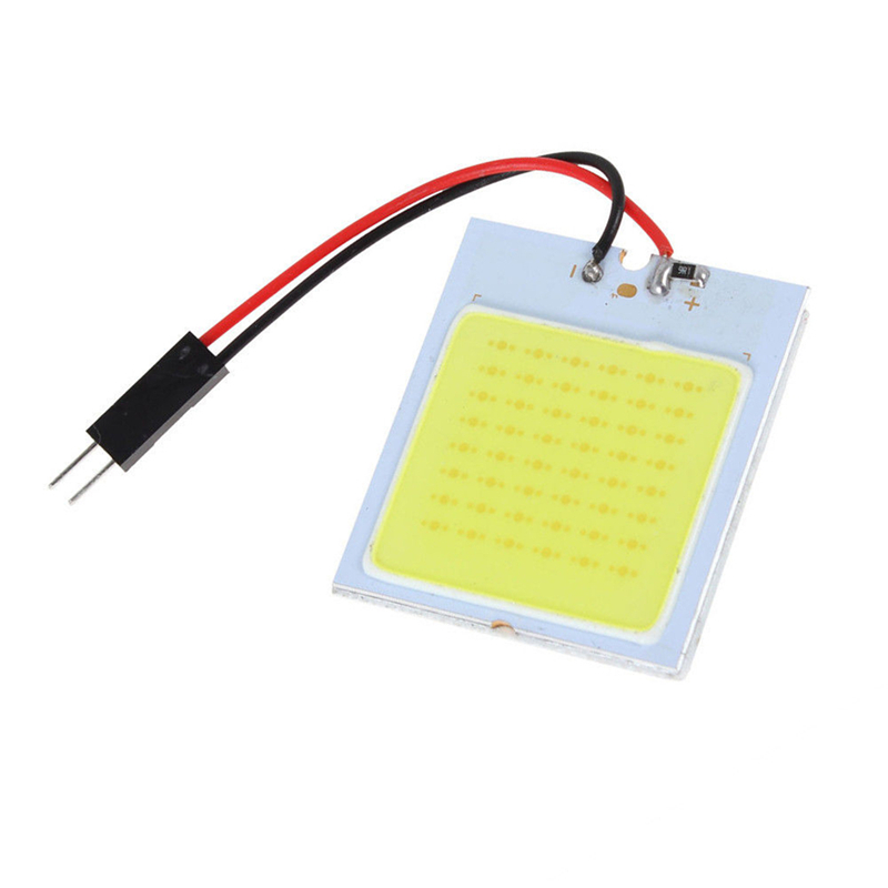 Colorfulswallowfly 48SMD Car COB LED Panel T10 COB Chip Festoon Dome Panels Interior Reading Light CSF