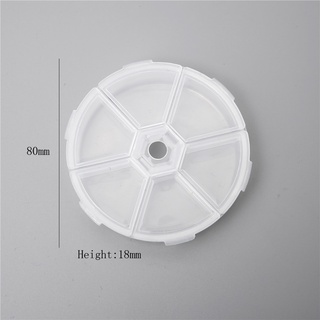 Transparent Plastic Storage Box Rectangle Round Container Compartment Box For Jewelry Beads Accessories Nail Art Organize Case