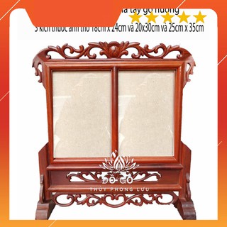 Khung ảnh thờ đôi-loại 2 ảnh-gỗ hương cao cấp sang trọng