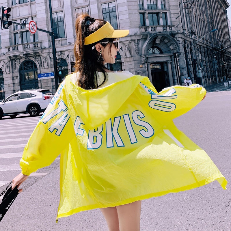 Áo Khoác Chống Nắng Dáng Rộng Phong Cách Hàn Quốc Dễ Thương Thời Trang Mùa Hè Cho Nữ