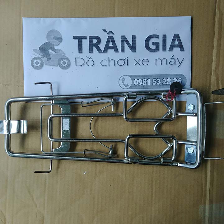 Baga giữa xe exciter 150 inox 10 ly - Baga ex 150