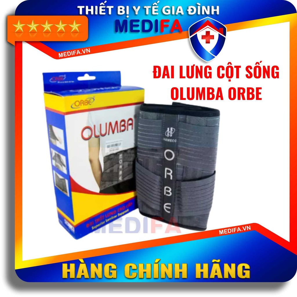 Đai bảo vệ cột sống thắt lưng cao cấp Olumba Orbe, hỗ trợ người thoát vị, thoái hóa, loãng xương, đau lưng