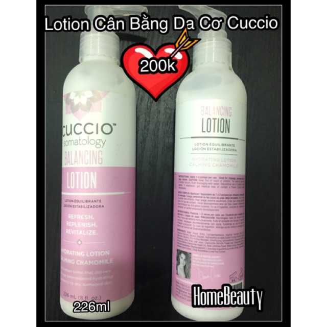 Lotion Yoga Cuccio - Cân bằng Da và Cơ Mỹ