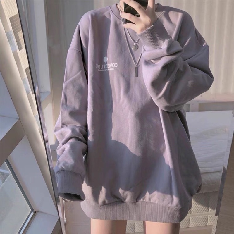 Áo nỉ sweater hot trend oversize form thụng