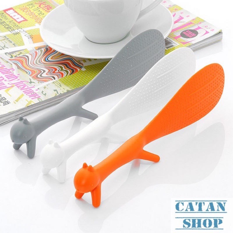 Combo 2 muỗng xới cơm, muôi xới cơm kiểu Nhật tiện dụng hình con sóc GD09