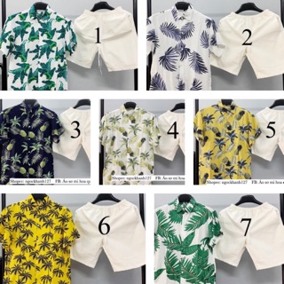 Áo size ĐẠI từ 80-100kg Áo sơ mi hoa quả đi biển size ĐẠI