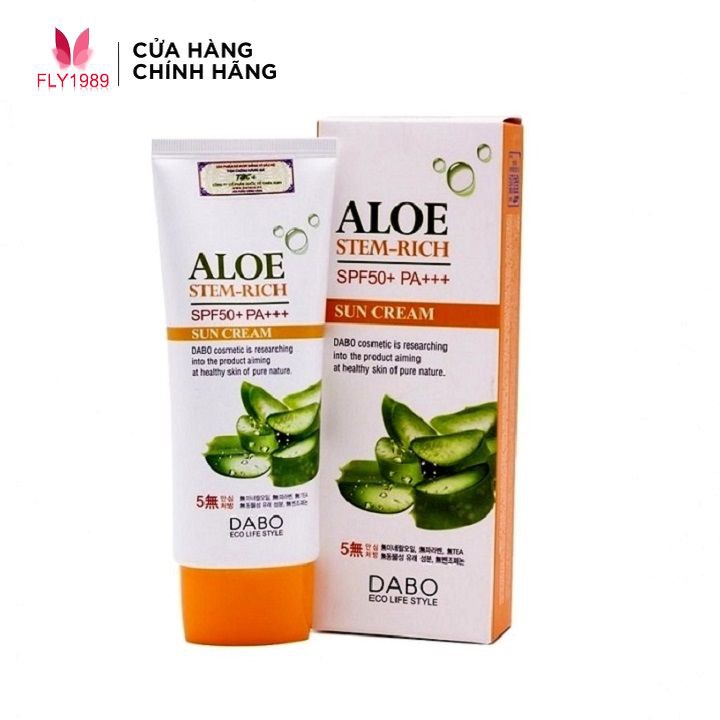 Kem Chống Nắng Dưỡng Da Lô Hội DABO ALOE STEM RICH 70ml