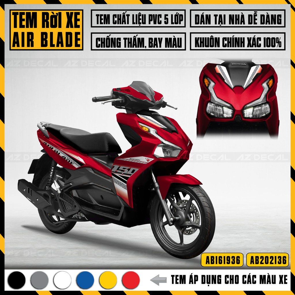 Tem Xe Honda Airblade Mẫu Cracked Texture | AB36 | Decal Cao Cấp Áp Dụng Mọi Màu Xe, Dễ Dán Tại Nhà