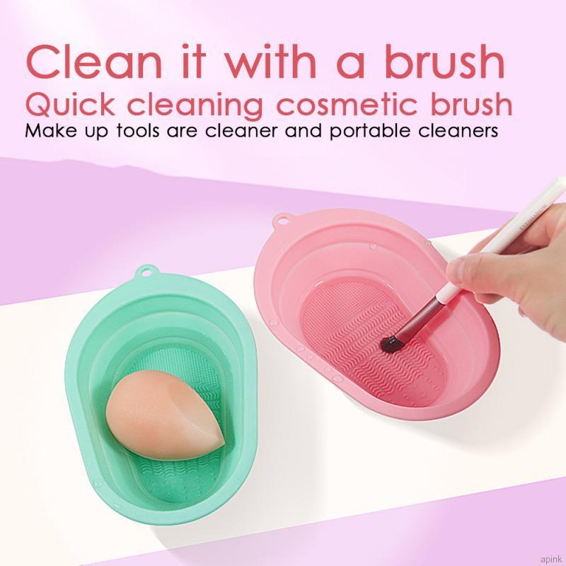 Miếng Silicone Vệ Sinh Cọ Trang Điểm Gấp Gọn Tiện Lợi