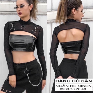 Áo croptop lưới
