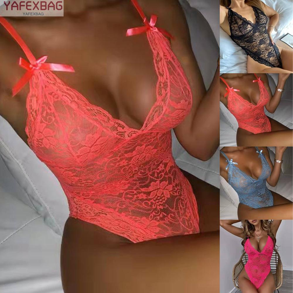Women Bodysuit Breathable Intimates Lace Lingerie Sexy Sleepwear Spandex