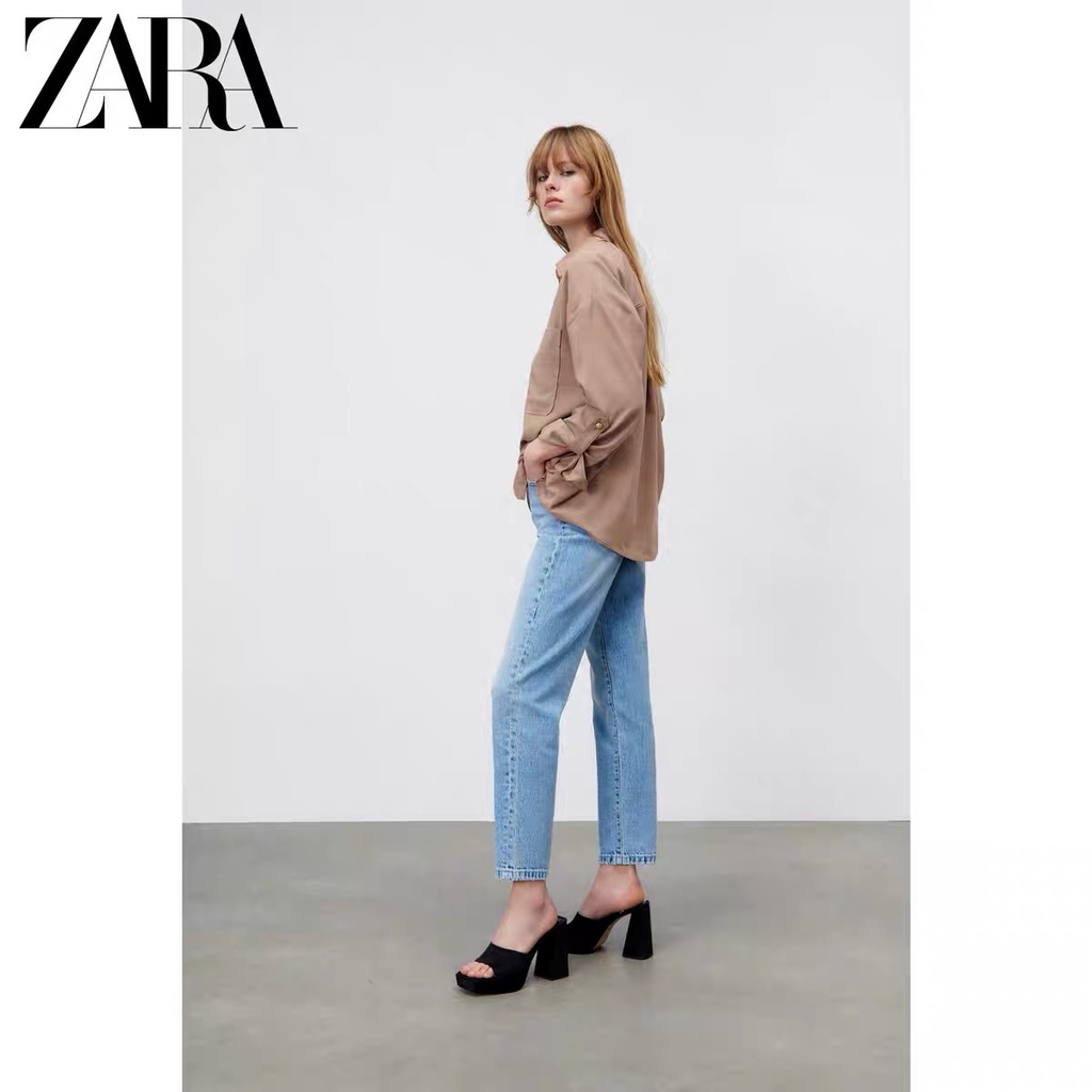 Áo Sơ Mi Zara Thời Trang Mùa Xuân Thanh Lịch Dành Cho Nữ