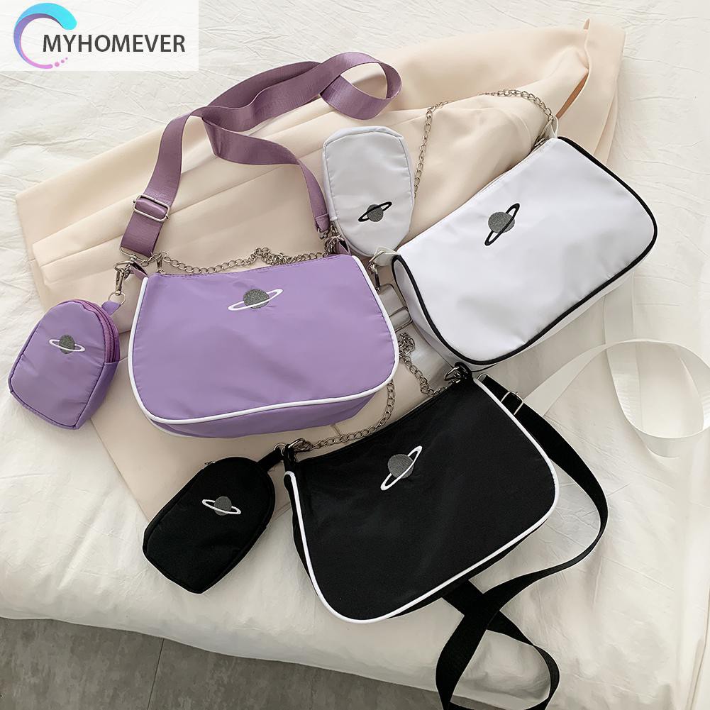 Túi Đeo Chéo  Vải Nylon Khóa Kéo Thời Trang Cho Nữ