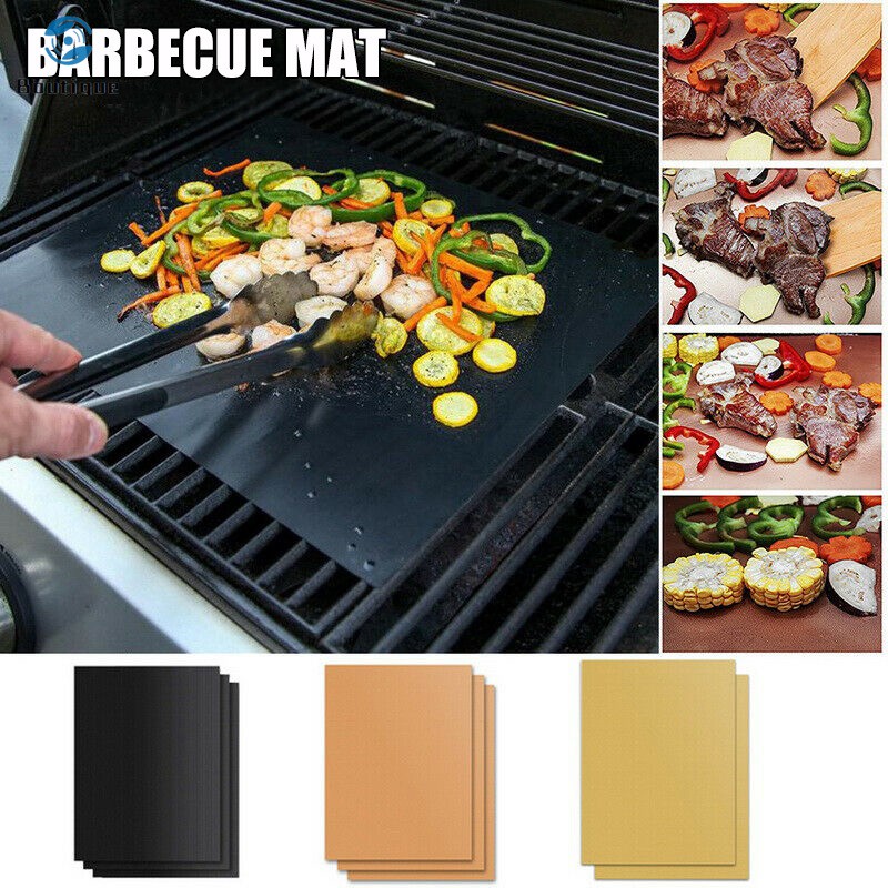 Set 1 / 3 / 5 Tấm Lót Chống Dính Nướng Bbq Tiện Dụng