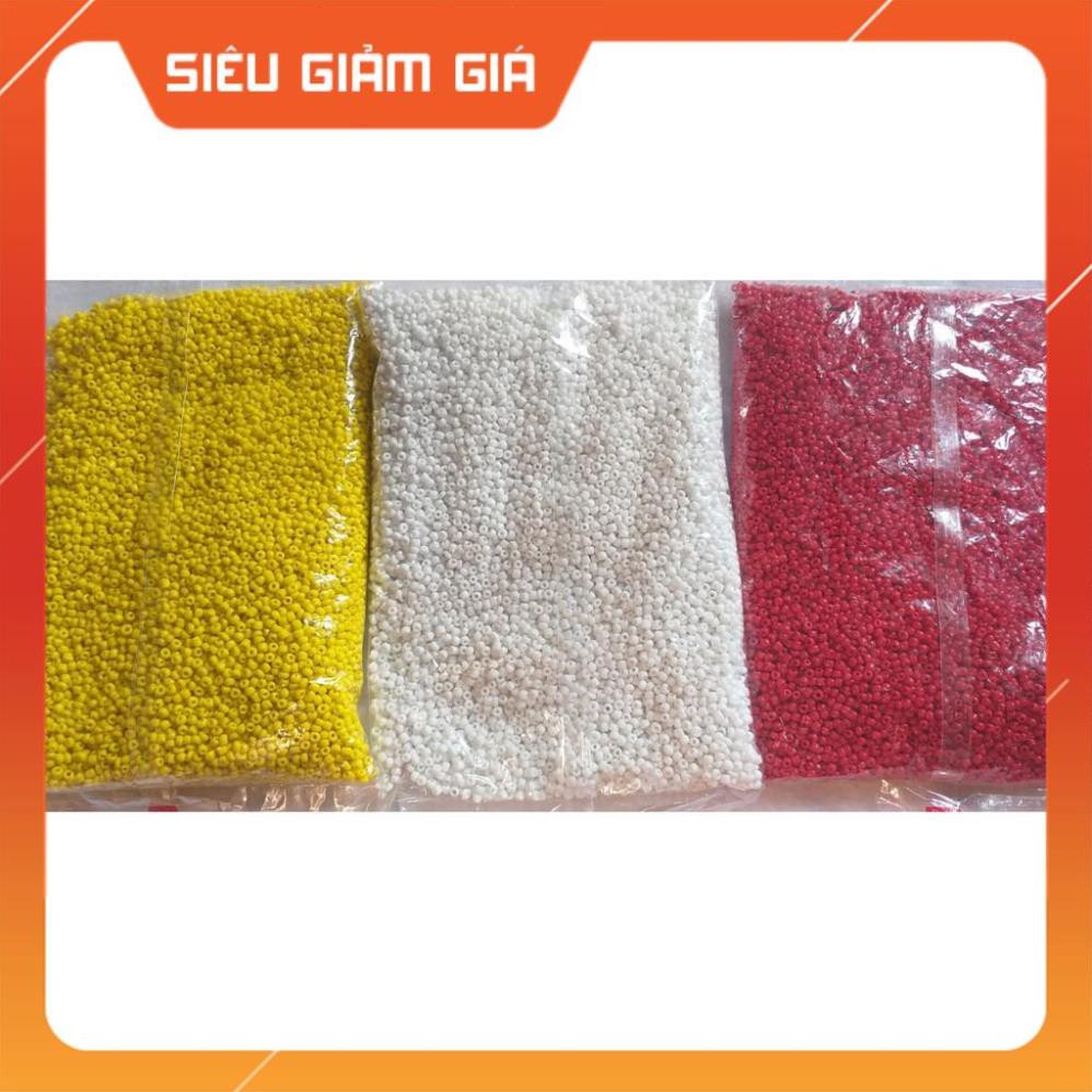 [siêu sale] Gía sỉ 100gr Cườm đục đủ size trung 3mm- phụ liệu làm đồ Handmade làm hoa,kết cườm trang trí