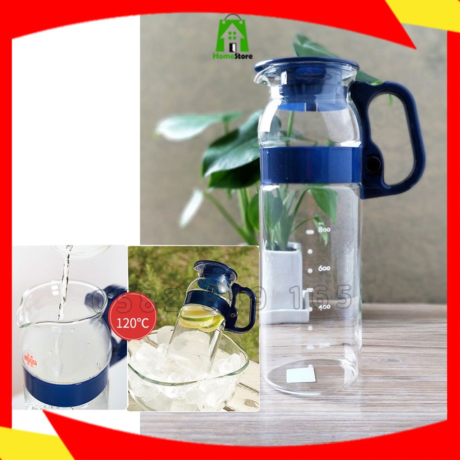 [NHẬT BẢN] Bình nước thủy tinh chịu nhiệt cao cấp Iwaki - 1300ml @KT2933BL