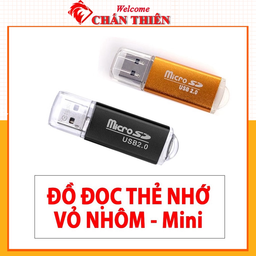 Đầu lọc thẻ nhớ USB 2.0 Vỏ Nhôm bền bỉ GIAO MÀU NGẪU NHIÊN