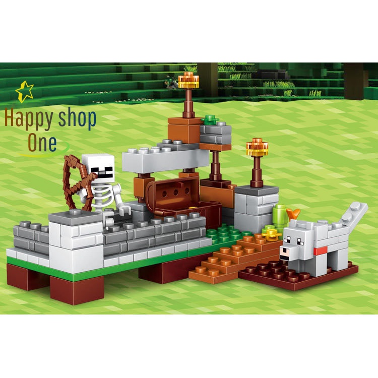 [THẢO NGUYÊN]  Đồ Chơi Lắp Ráp Lego Minecrraft My World  Thảo Nguyên Xanh Bộ Đồ Chơi Rèn Luyện Tính Kiên Nhẫn Cho Trẻ