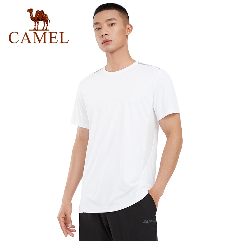 Áo thun thể thao nam CAMEL tay ngắn dáng rộng chống nắng nhanh khô