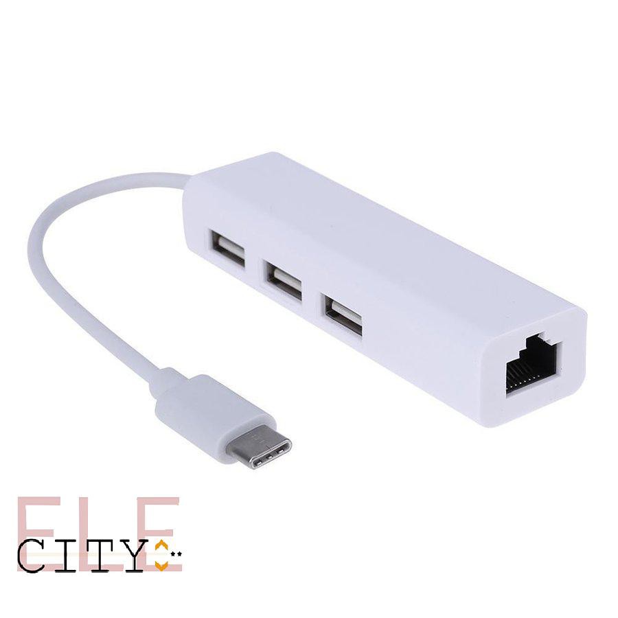 Cáp Chuyển Đổi 107ele Usb-C Usb 3.1 Type C Sang Usb Rj45 Ethernet Lan Cho Macbook Pc