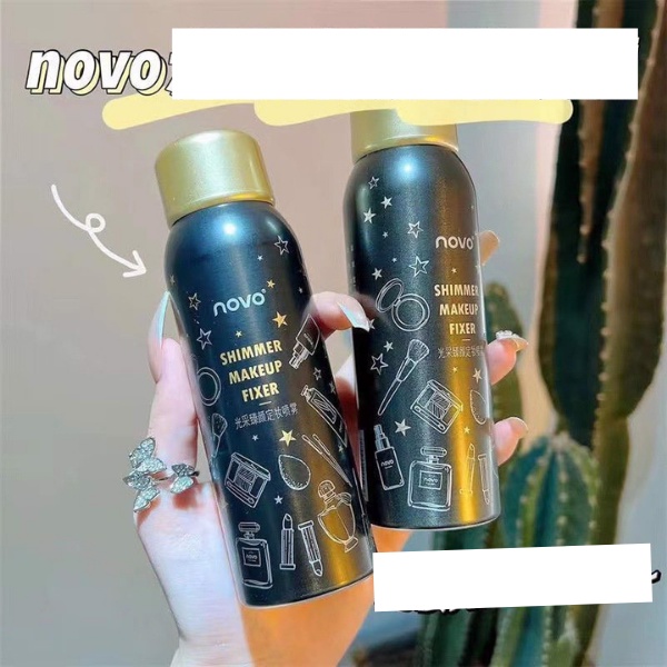 Xịt Nhũ Khóa Nền Giữ Lớp Trang Điểm Phun Sương NOVO Shimmer Makeup Fixer 100ml Nội Địa Trung