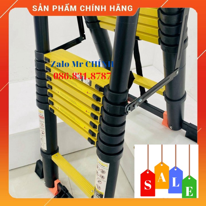 [ Free Ship ] Thang nhôm rút đôi Chữ A (1.9M+1.9M) - Sơn tĩnh điện. Tải trọng 300kg [ SẴN HÀNG ] HÓT