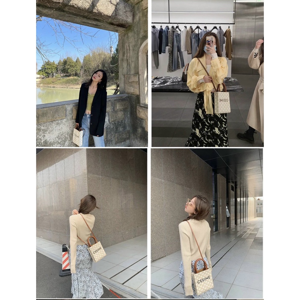 túi xach tay + đeo chéo nữ ce line full box size 17cm x4cm x 21cm có sẵn siêu xinh