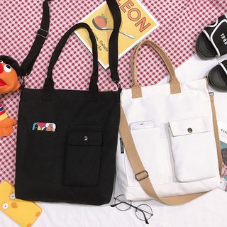 Túi tote vải phong cách Hàn Quốc QICAIBUYU TX86