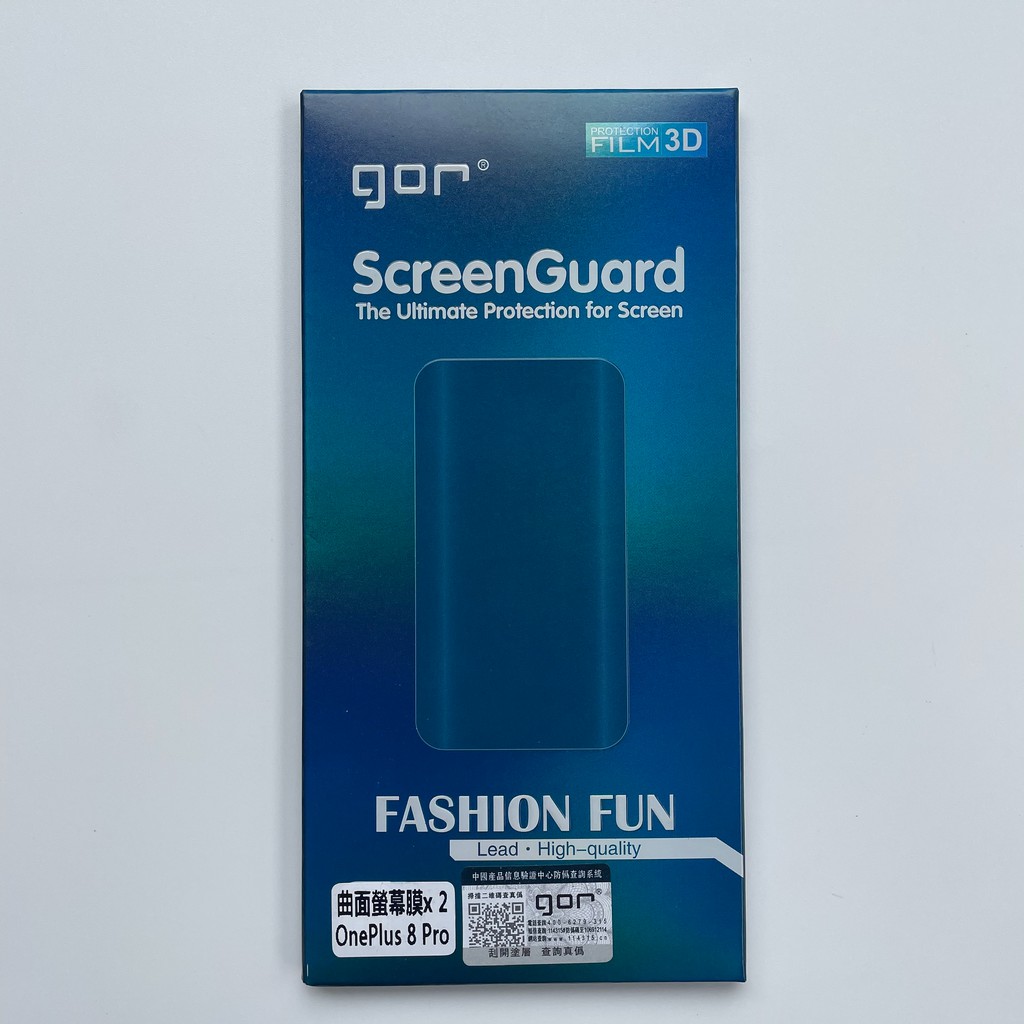 Miếng dán full màn hình Gor cho Oneplus 8 Pro- chống xước tốt, cảm ứng cực nhậy.