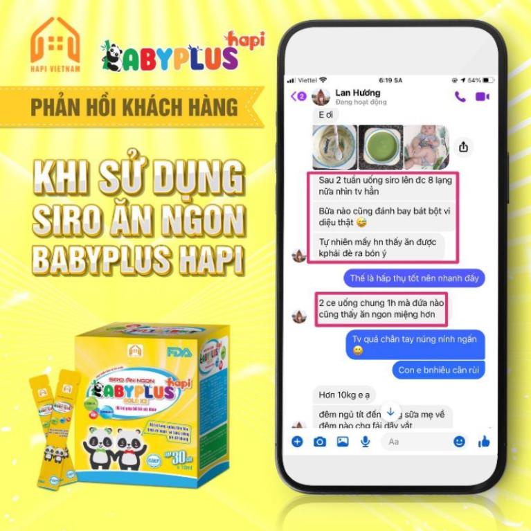 Lẻ 10 Gói Siro Ăn Ngon Baby Plus