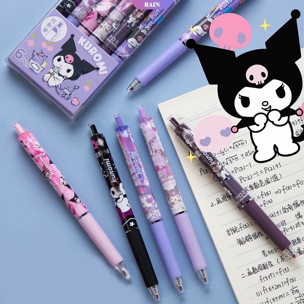 SANRIO Bút Bi Bấm Mực Nước Màu Đen Ngòi 0.5mm Series Kuromi Series 3 Dễ Thương Cho Học Sinh