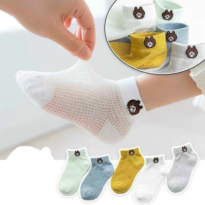 Tất lưới gấu cho bé set 5 đôi