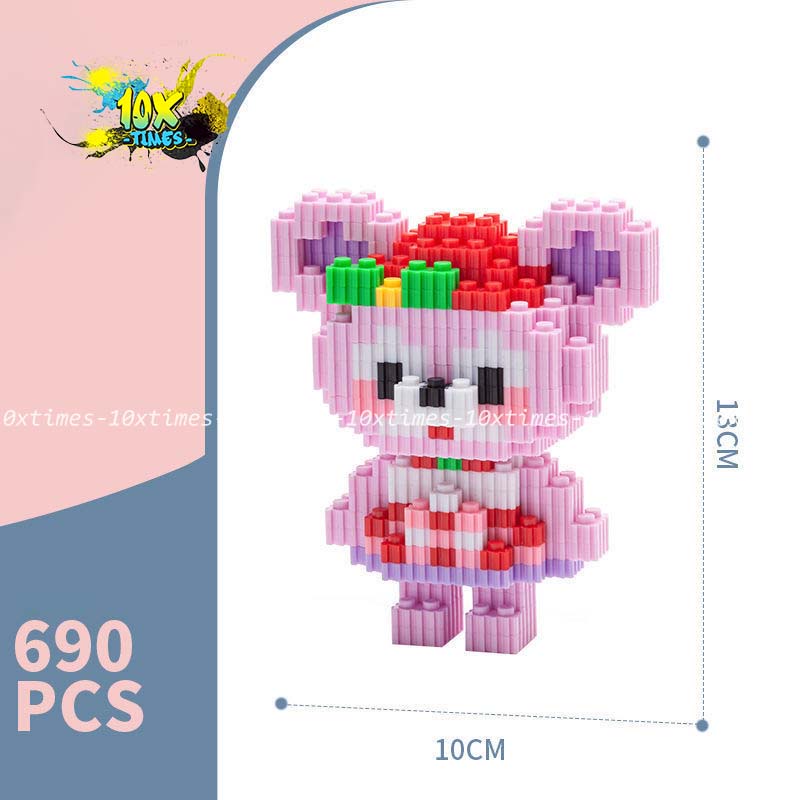 (15cm) mô hình lắp ráp cáo thỏ stella lou đứng cute dễ thương  tặng sinh nhật bạn gái