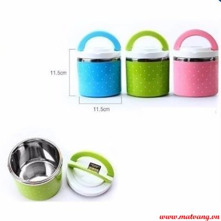 Cặp Lồng Inox Giữ Nhiệt Chống Chàn 1 Tầng Có Quai Xách