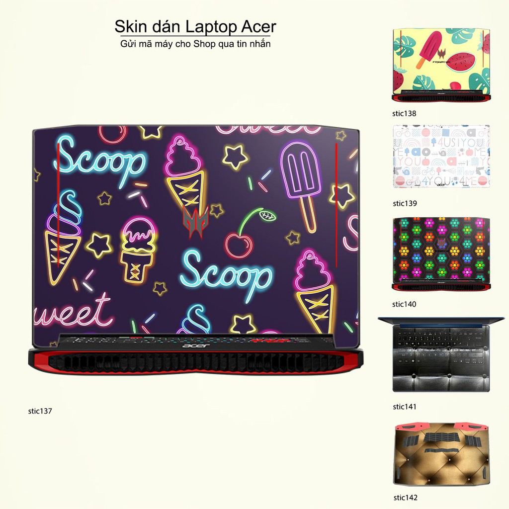 Skin dán Laptop Acer in hình Hoa văn sticker _nhiều mẫu 23 (inbox mã máy cho Shop)