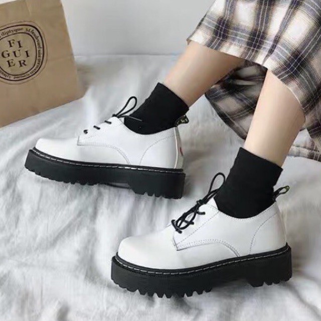 sẵn\ Giày trắng thấp cổ 😘 GIÀY DR martins✅ (Không cần đợi od) / bốt trắng