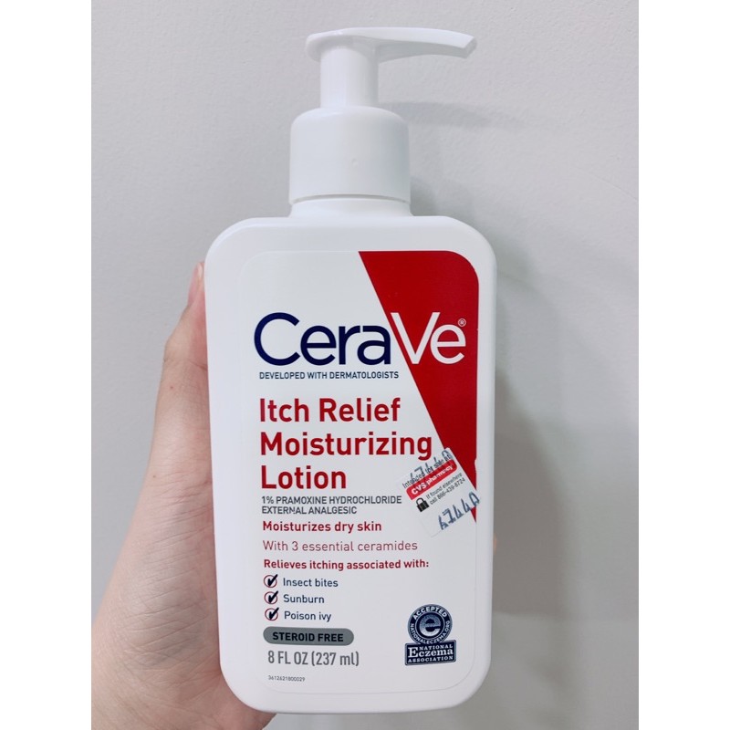 Kem Dưỡng cho da chàm CeraVe Itch Relief Moisturizing Lotion 237ml