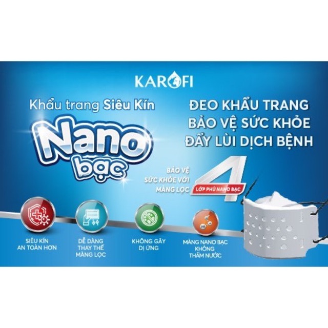 Khẩu trang siêu kín Nano Bạc