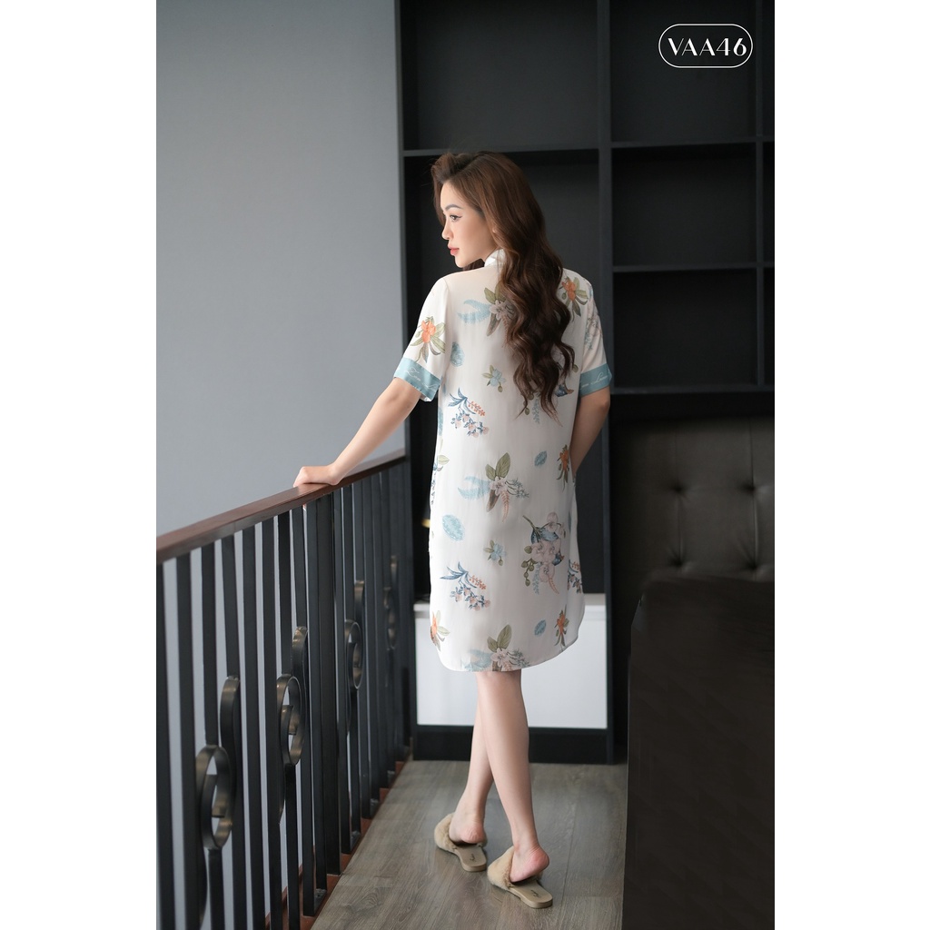 Áo váy satin ZAM Luxury - VAA46 - Side Of Her