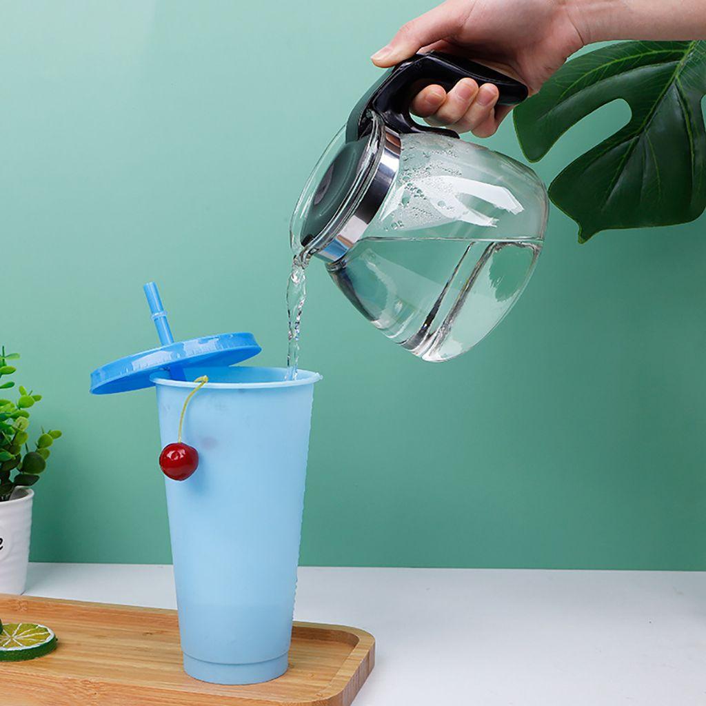 1 Cốc Uống Nước Bằng Nhựa PP Có Thể Tái Sử Dụng Thay Đổi Màu Sắc