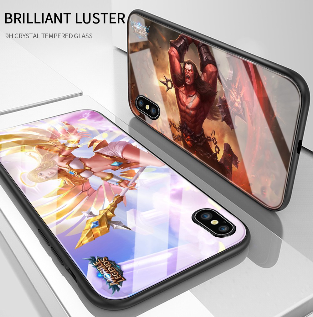 สำหรับ Huawei Nova 3i Case P Smart Plus Vỏ điện thoại trò chơi di động MLBB สำหรับ Mặt sau bằng kính cường lực bóng loáng dành cho điện thoại di động Vỏ bọc huyền thoại