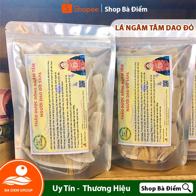 Lá Xông Tắm Dao Đỏ Dân Tộc SaPa | Xông Hơi Tăng Sức Đề Kháng, Khoẻ Người| dạng túi lọc | Lá Tắm Dao Đỏ - Shop Bà Điểm