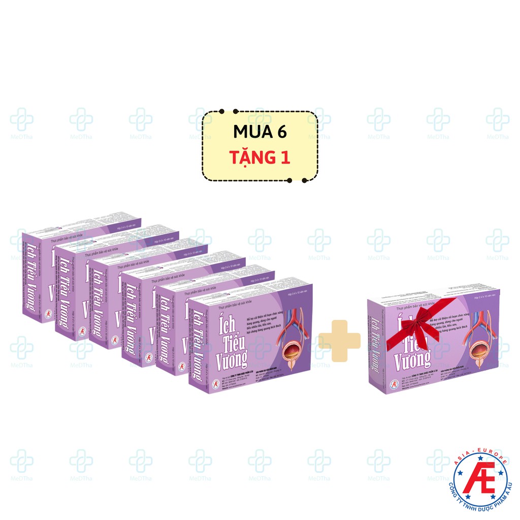 Ích Tiểu Vương - Hỗ trợ Giảm Tiểu Đêm, Tiểu Són, Tiểu nhiều lần, Rối loạn chức năng Bàng Quang (Hộp 20v) [Chính Hãng]