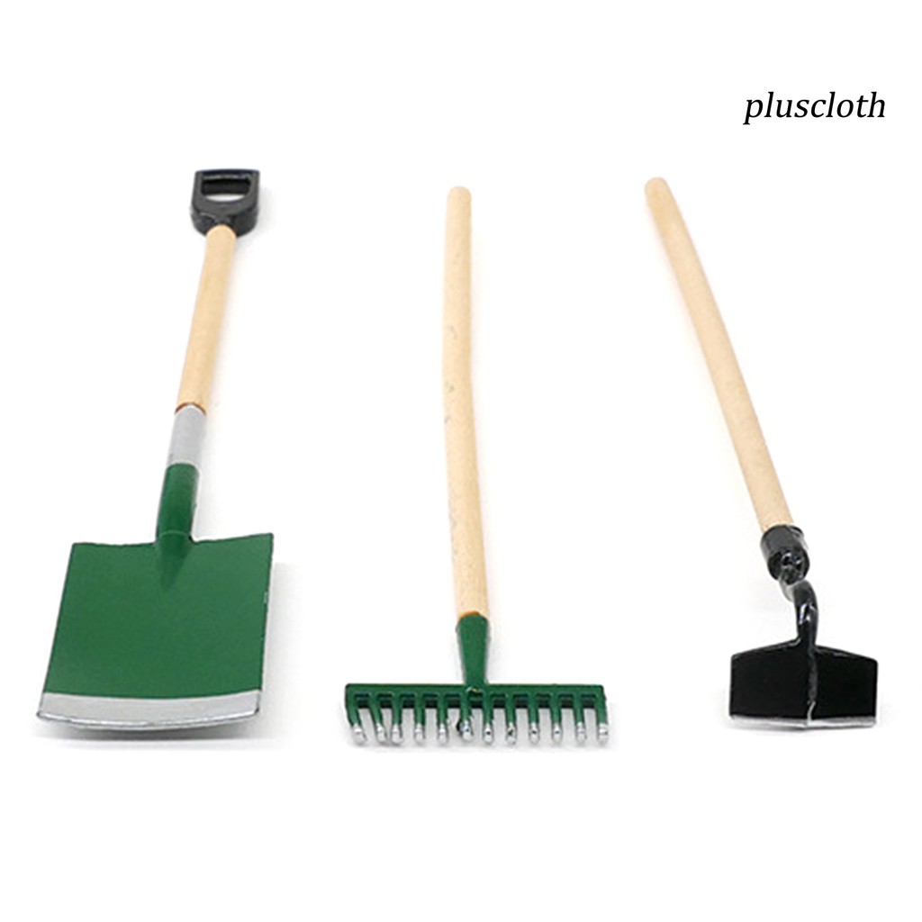 Bộ 3 Dụng Cụ Làm Vườn Mini Cho Nhà Búp Bê Tỉ Lệ 1 / 12