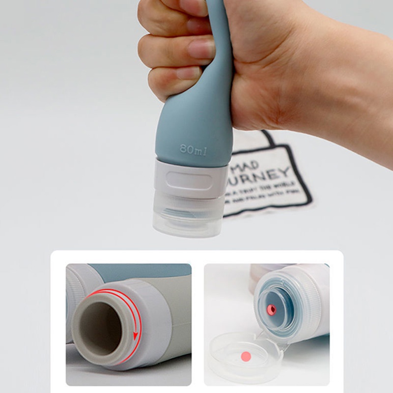 Bộ 4 Chai Chiết Mỹ Phẩm/ Dầu Gội/ Nước Rửa Tay Bằng Silicone Nhỏ Gọn Dành Cho Đi Du Lịch